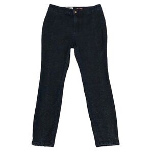 Anthropologie Pilcro Skinny Jeans Size 31 Dark Blue Gold Glitter